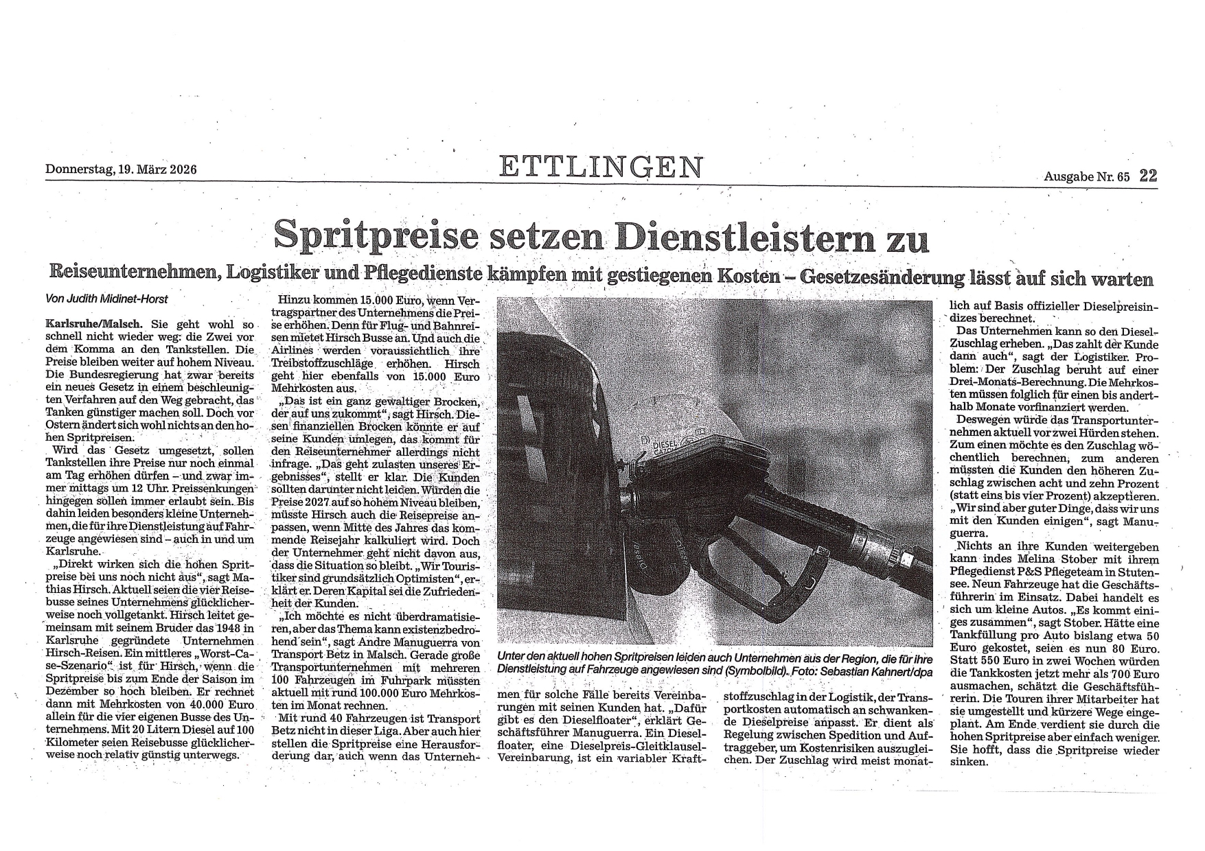 Dieselpreisentwicklungen